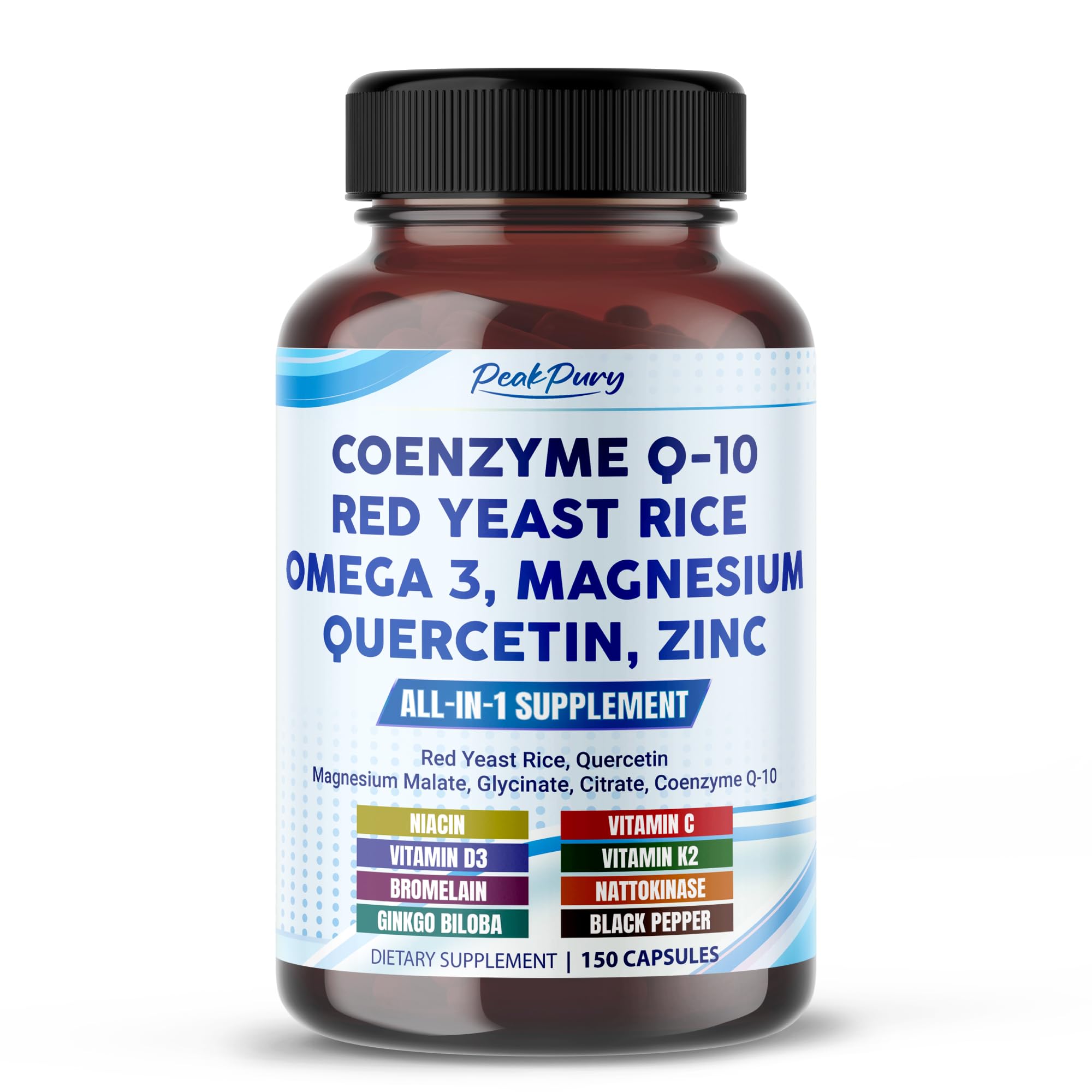 PEAKPURY Coenzyme Q-10 150 capsules front view