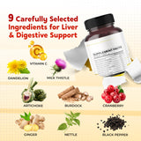 PEAKPURY Dandelion Supplement bottle with natural background