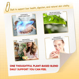 PEAKPURY Dandelion Supplement capsules on a wooden surface