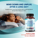 PEAKPURY GABA 5-HTP Capsules side view with label