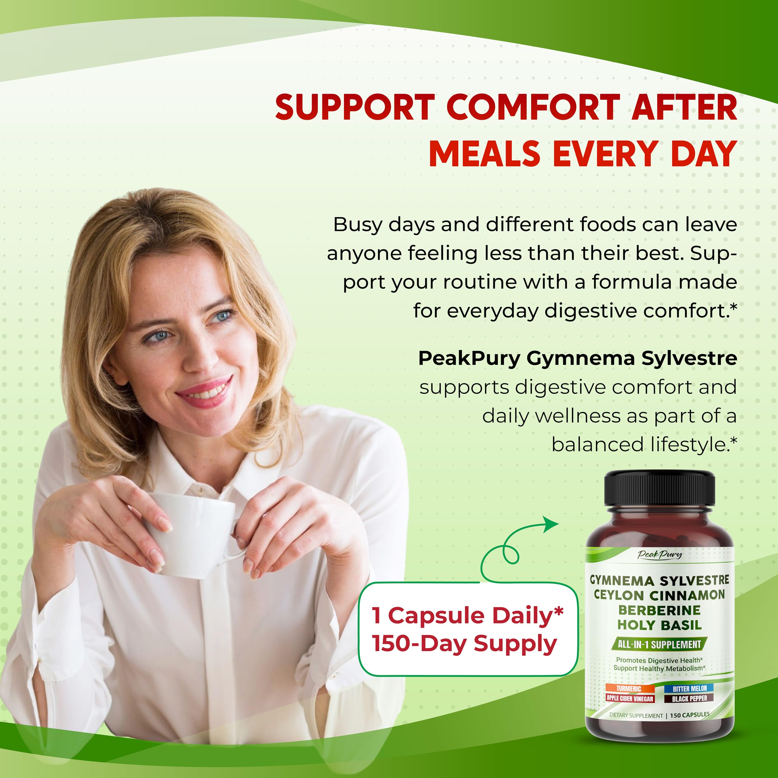 PEAKPURY Gymnema Sylvestre Supplement side view