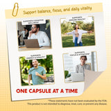 PEAKPURY Lion's Mane Mushroom Capsules with dosage information