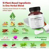 PEAKPURY Moringa Turmeric Supplement Capsules bottle with label