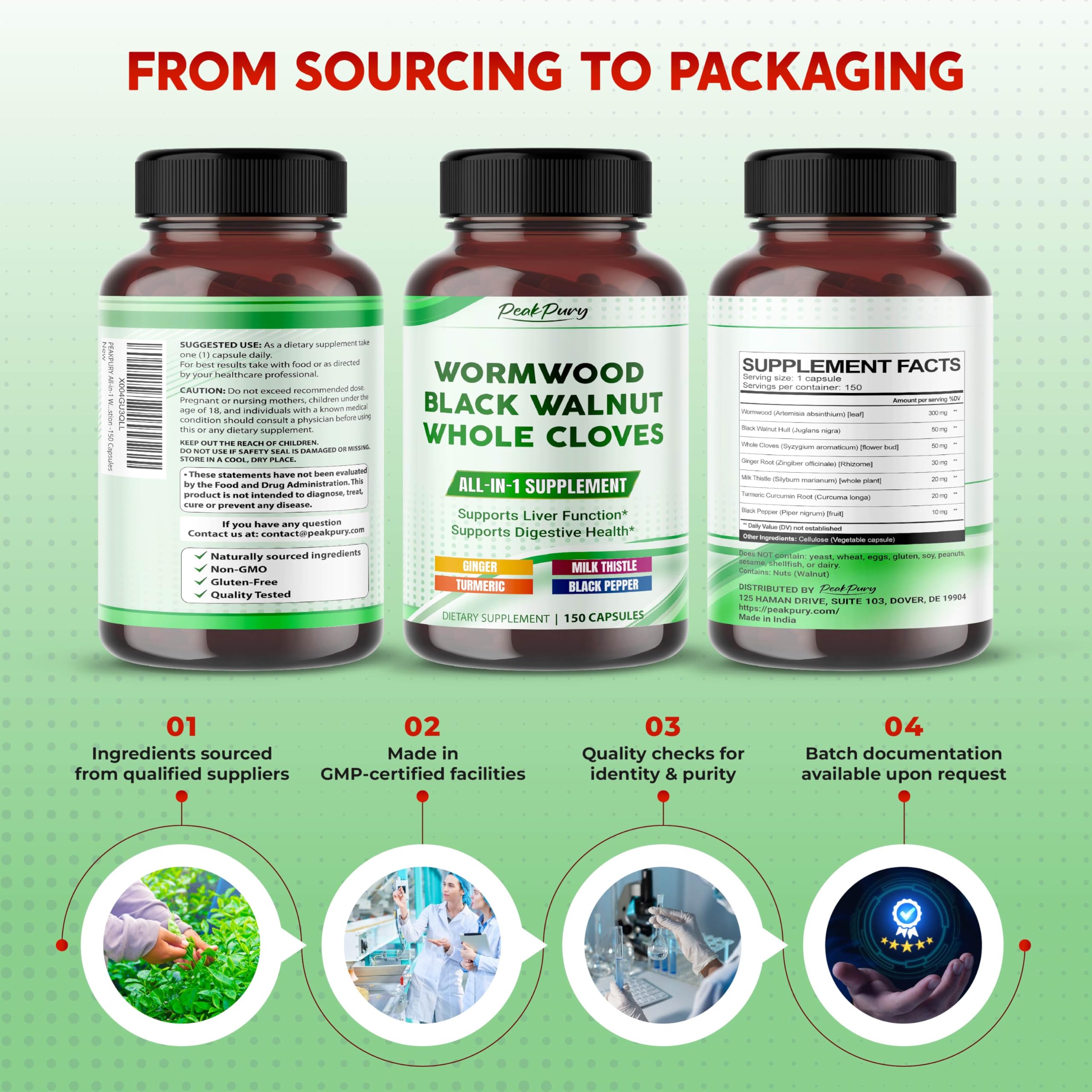 PEAKPURY Wormwood Supplement in a lifestyle setting