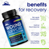 Peakright Wound Healing Supplement with a measuring spoon