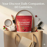 Peehss Cranberry Blend Gummies with a measuring spoon for serving size