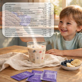 Peehss Daily Multivitamin Powder 90g mixed in a glass of water