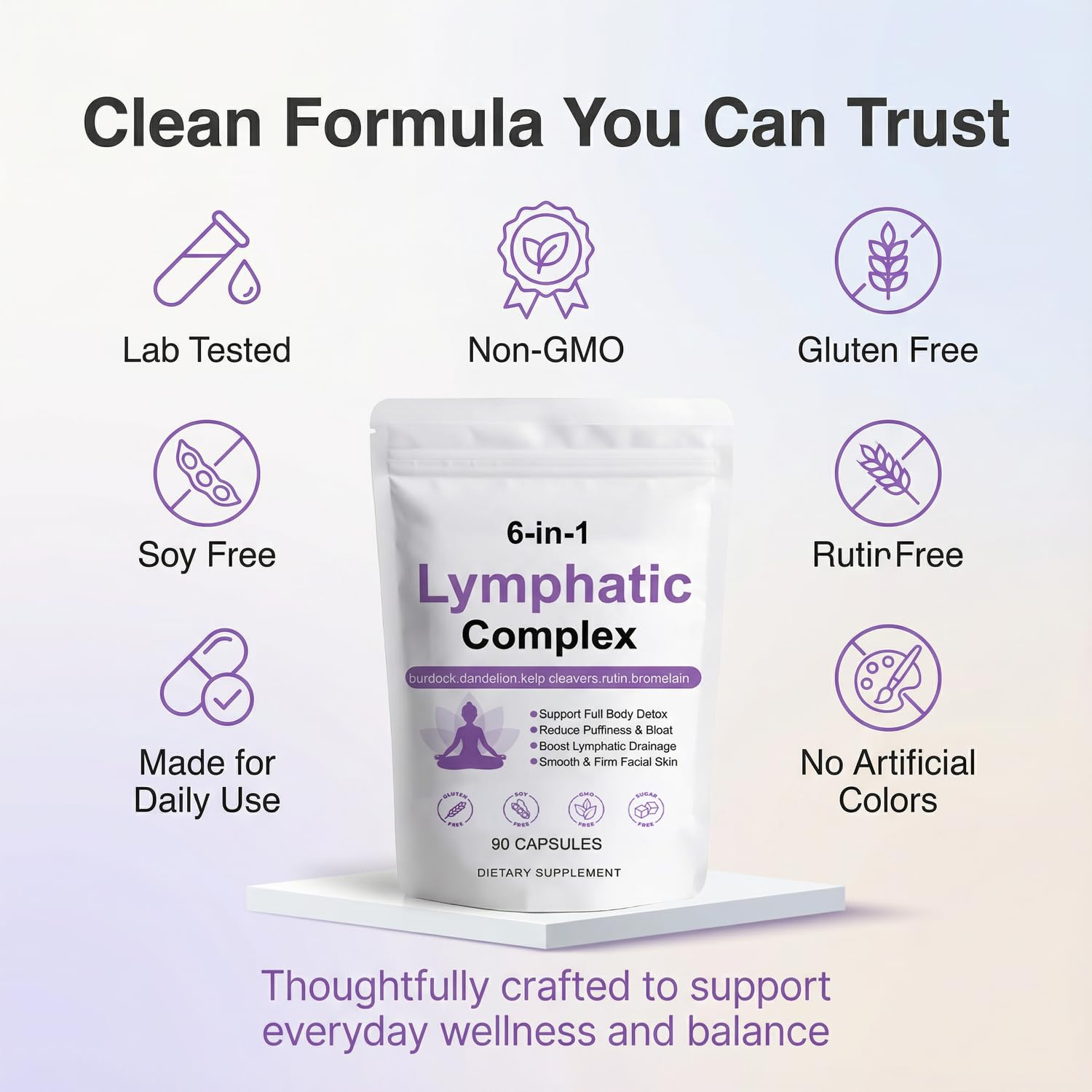 Peehss Echinacea 6 in 1 Lymphatic Complex with travel essentials