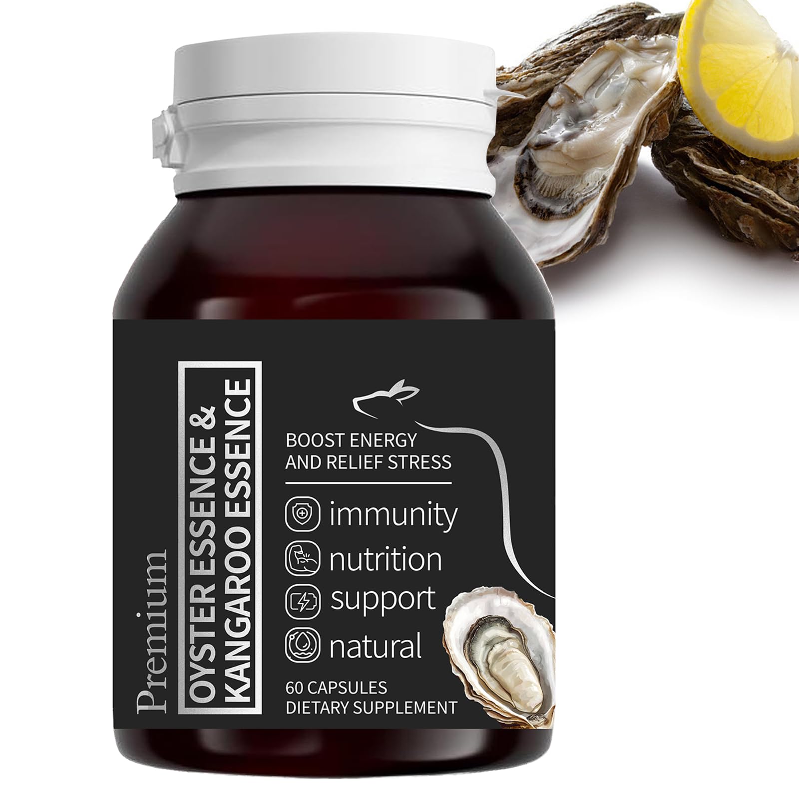 Peehss Pure Oyster Extract Zinc Supplement front view