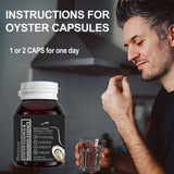 Peehss Pure Oyster Extract Zinc Supplement with ingredients display