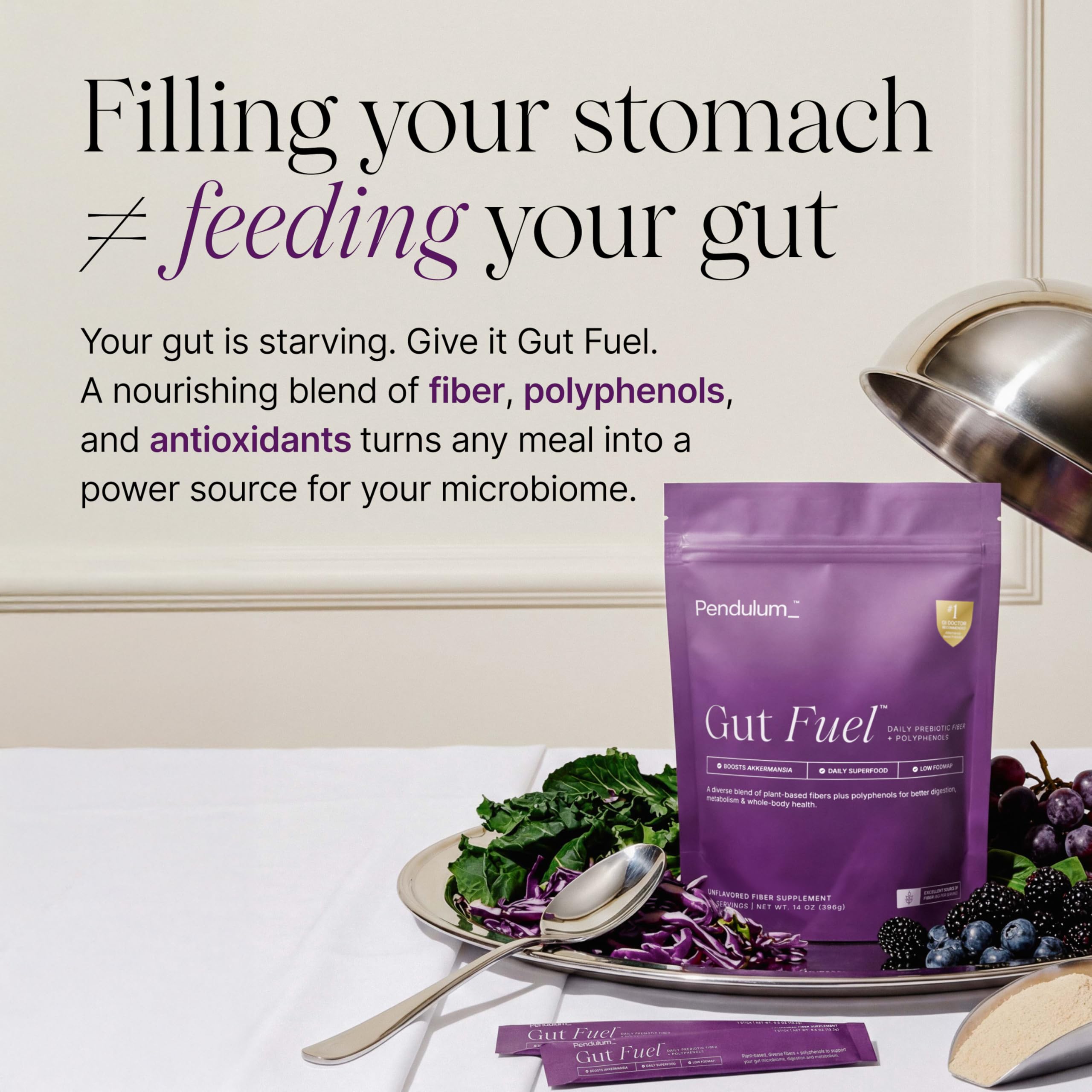 Pendulum Gut Fuel mixed in a smoothie