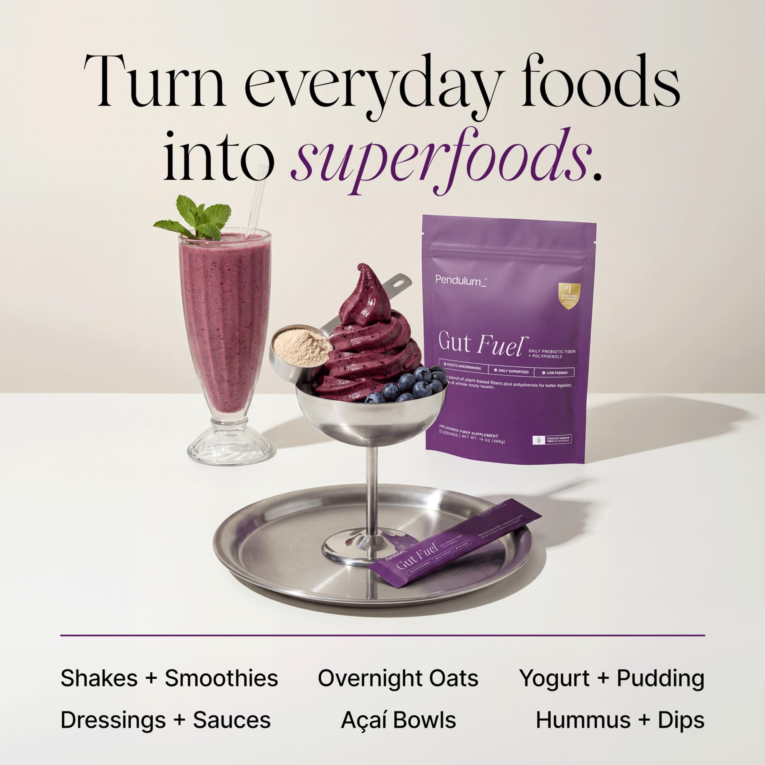 Pendulum Gut Fuel on a kitchen counter