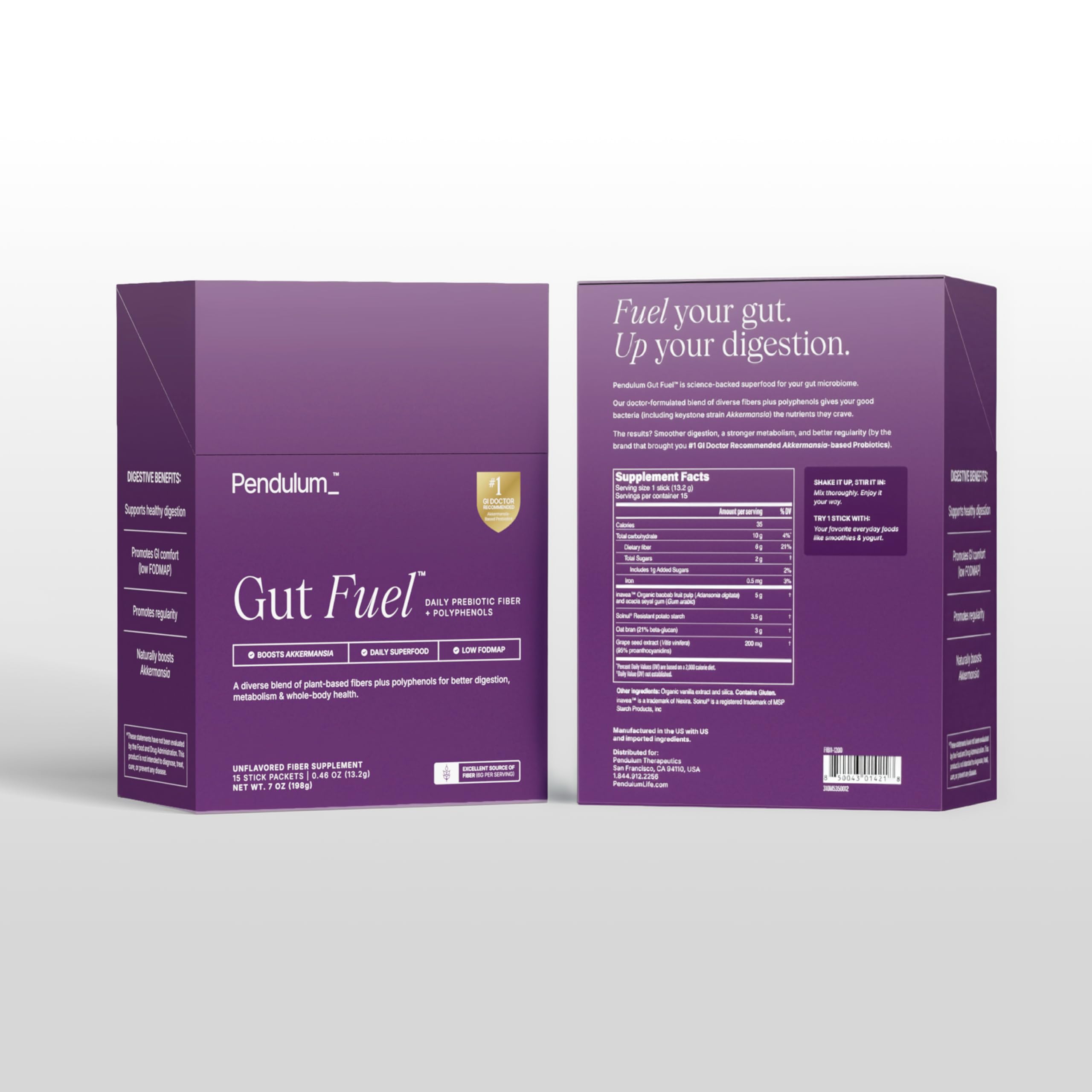Pendulum Gut Fuel packaging back view