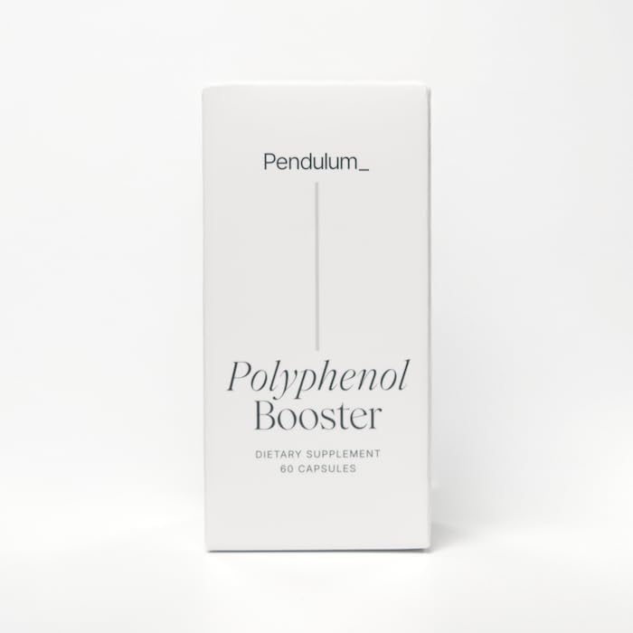 Pendulum Polyphenol support Probiotic Supplement on a wooden table