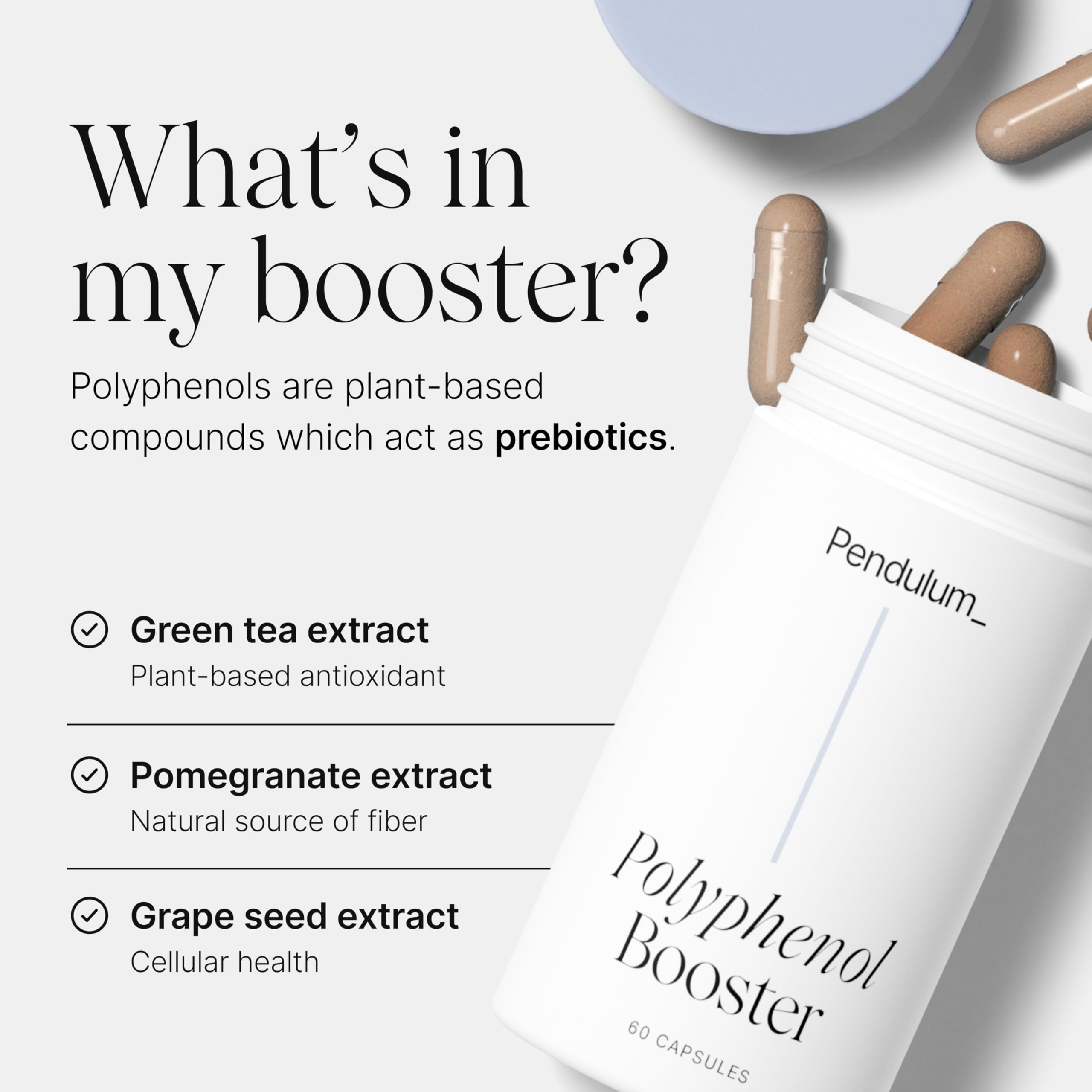 Pendulum Polyphenol support Probiotic Supplement packaging