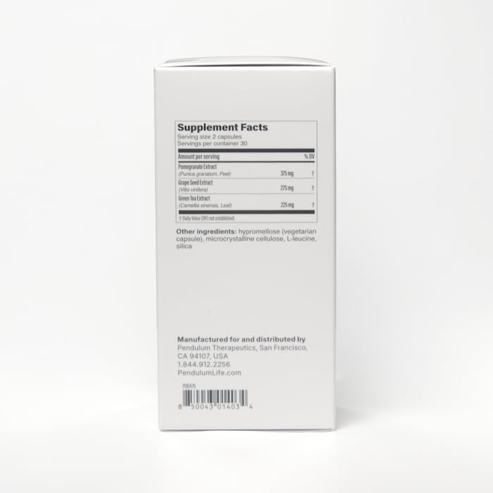 Pendulum Polyphenol support Probiotic Supplement with pomegranate and grape seed
