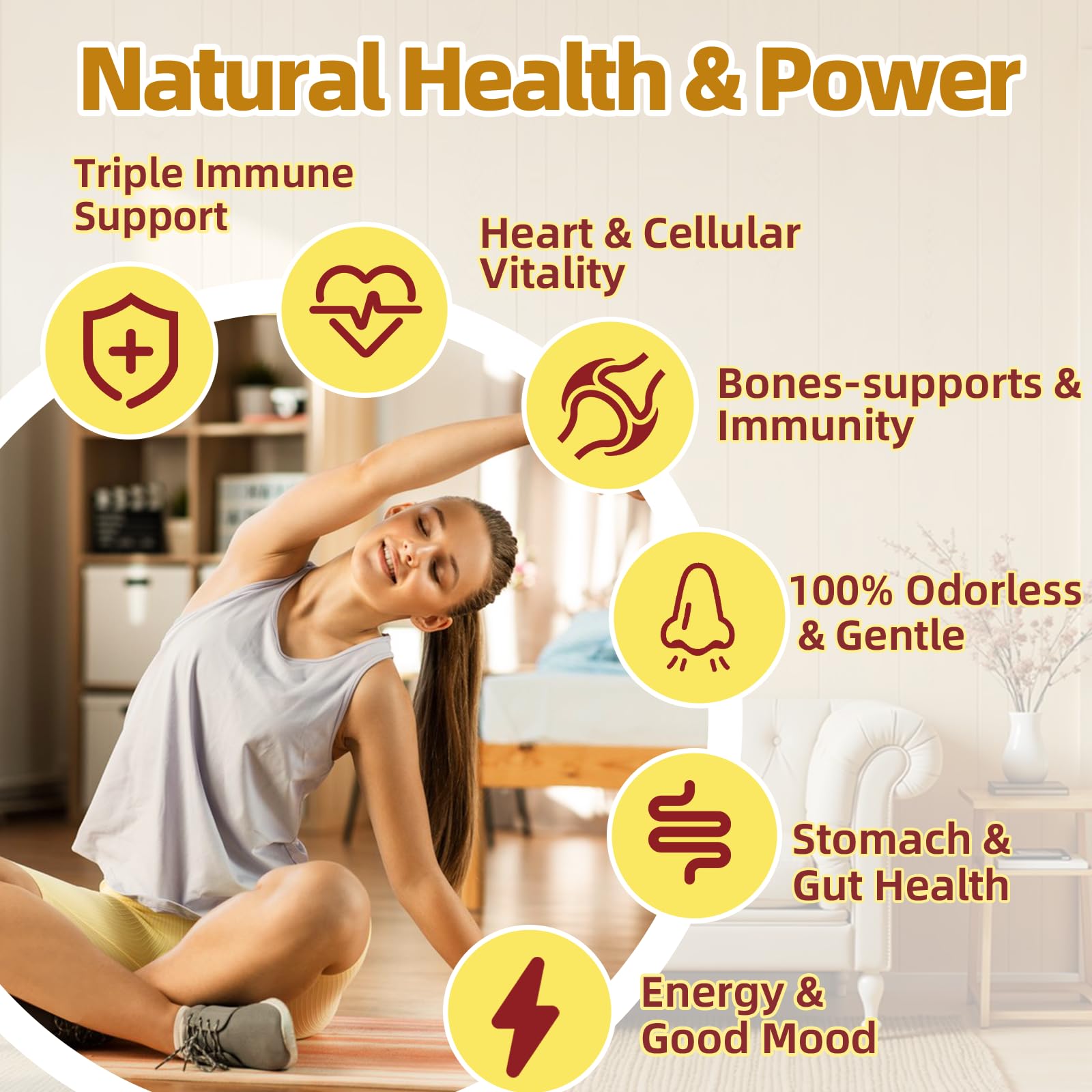 PENGCHI Aged Garlic Supplement 600mg capsules on table