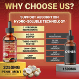 Penhoment 10in1 Liquid Mushroom Blend mixed in a drink