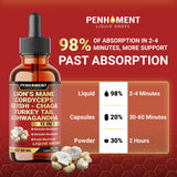 Penhoment 10in1 Liquid Mushroom Blend packaging details