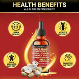 Penhoment 10in1 Liquid Mushroom Blend with measuring dropper