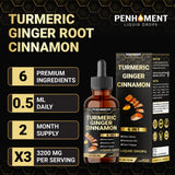 Penhoment Liquid Turmeric Curcumin 30ml bottle in lifestyle setting