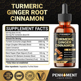 Penhoment Liquid Turmeric Curcumin 30ml bottle side view