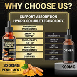 Penhoment Liquid Turmeric Curcumin 30ml bottle with measuring spoon