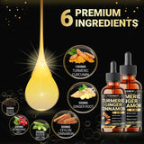 Penhoment Turmeric Liquid Supplement 30ml bottle side view