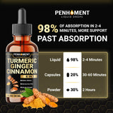 Penhoment Turmeric Liquid Supplement 30ml bottle with measuring dropper