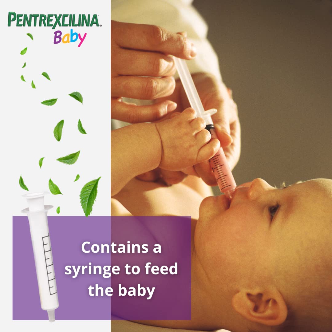 Pentrexcilina Baby Cough Syrup highlighted with organic labels