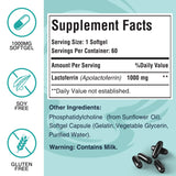 Pepeior Liposomal Lactoferrin Softgels 1000mg back view