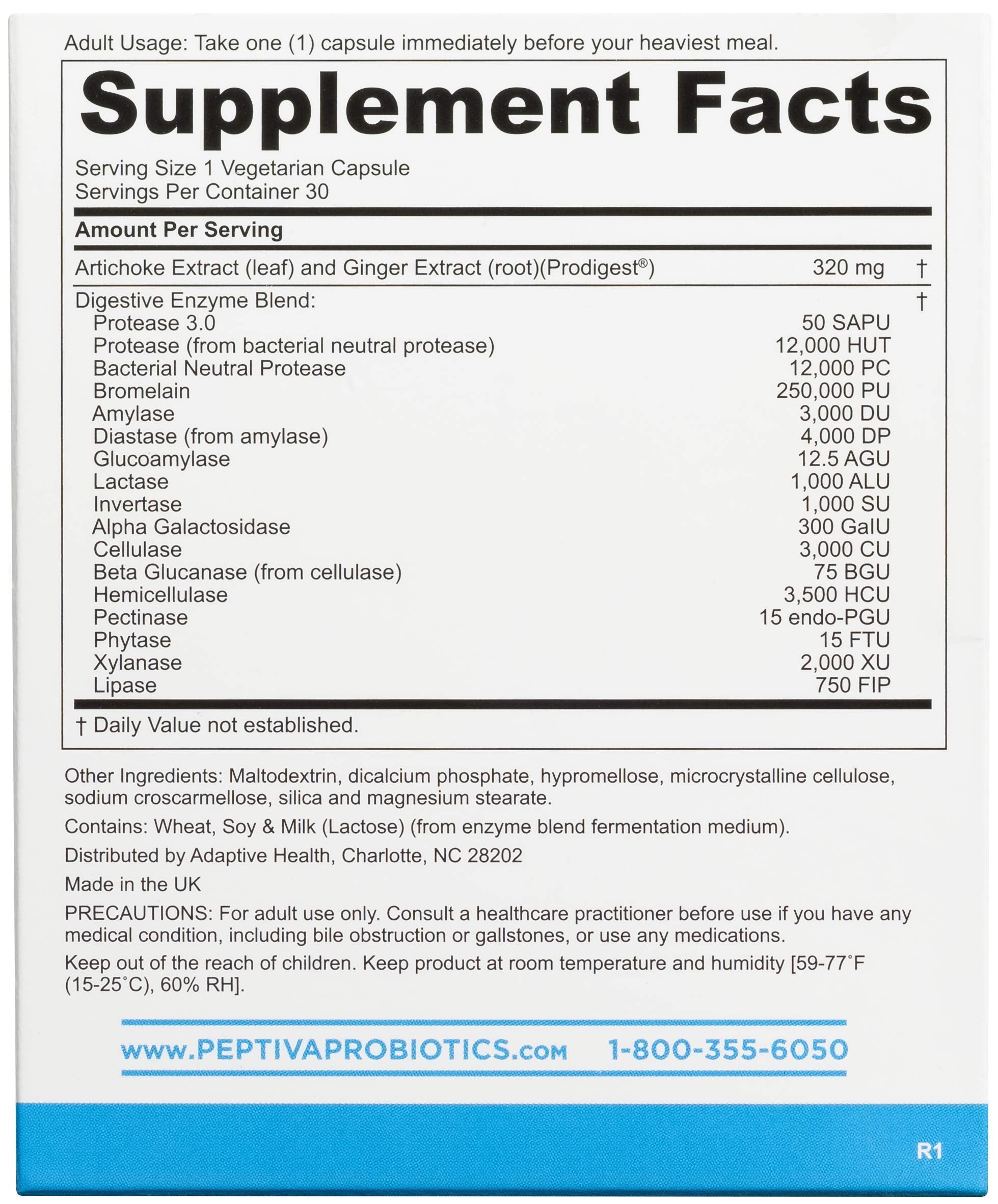 Peptiva Multi-Enzymes capsules close-up