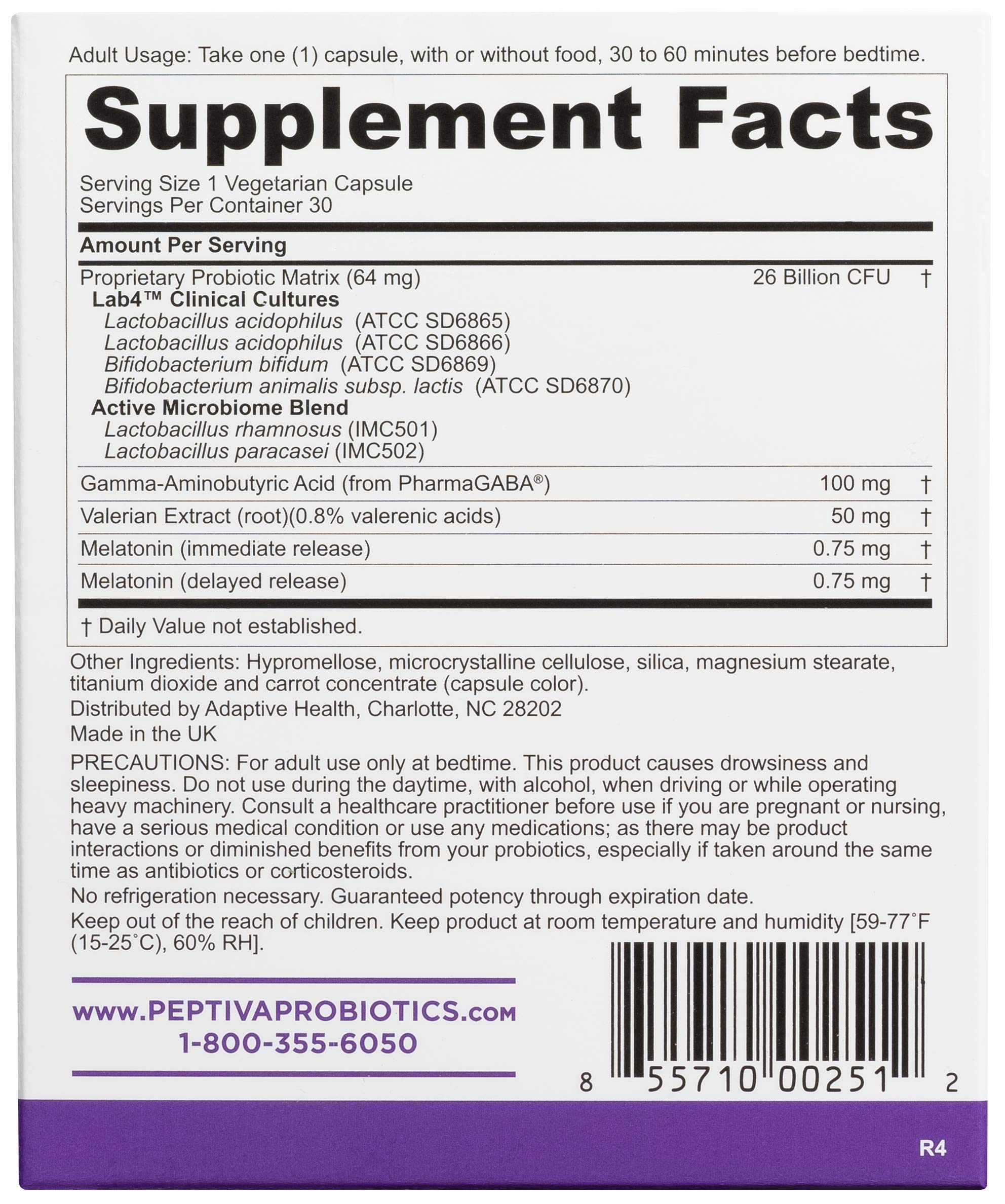 Peptiva Probiotic Supplement side view of bottle