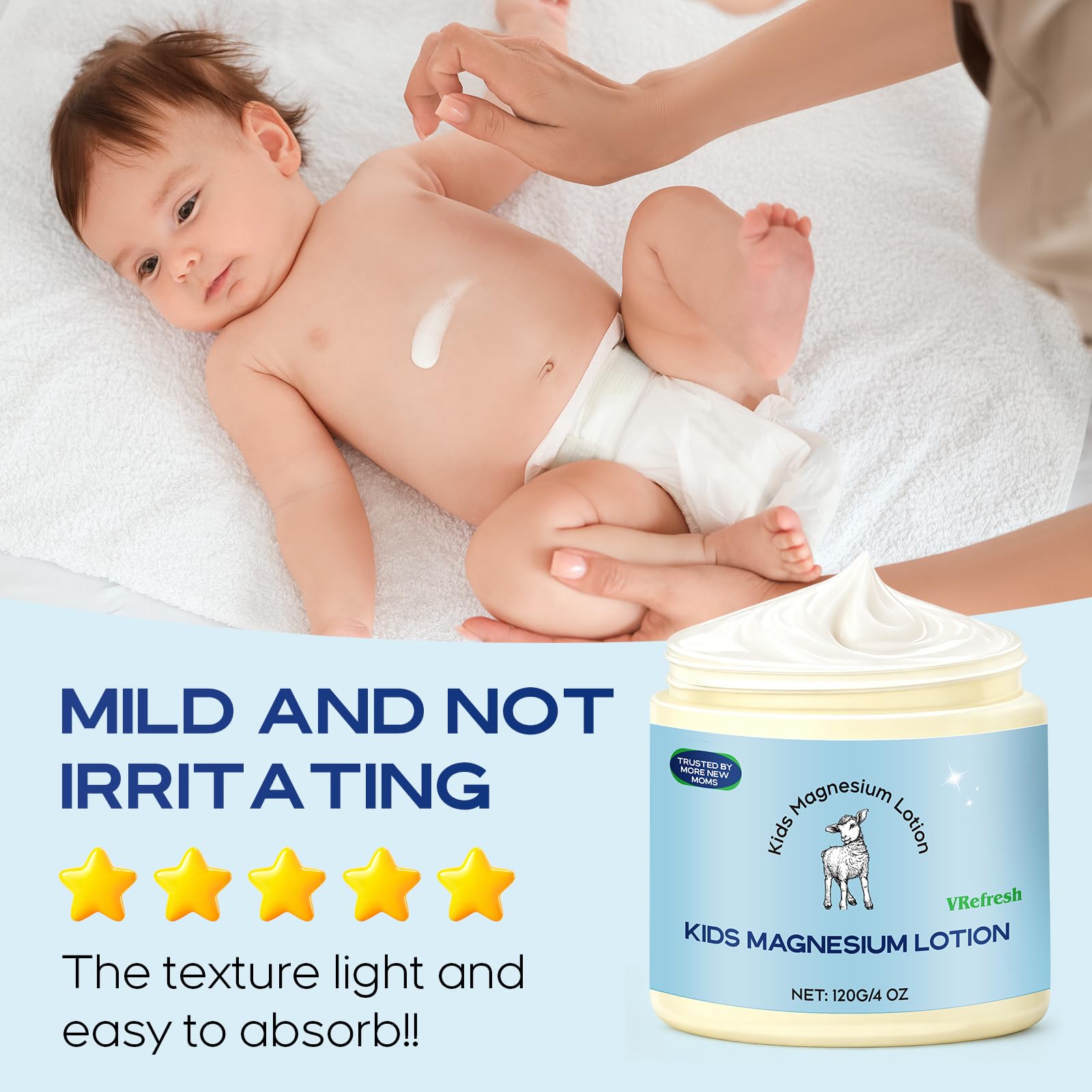 Peralpow Magnesium Lotion application on child's feet