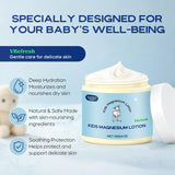 Peralpow Magnesium Lotion for Kids & Babies in a bathroom setting