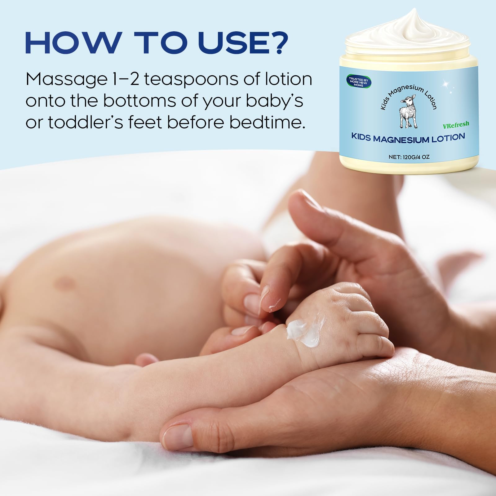 Peralpow Magnesium Lotion for Kids & Babies side view