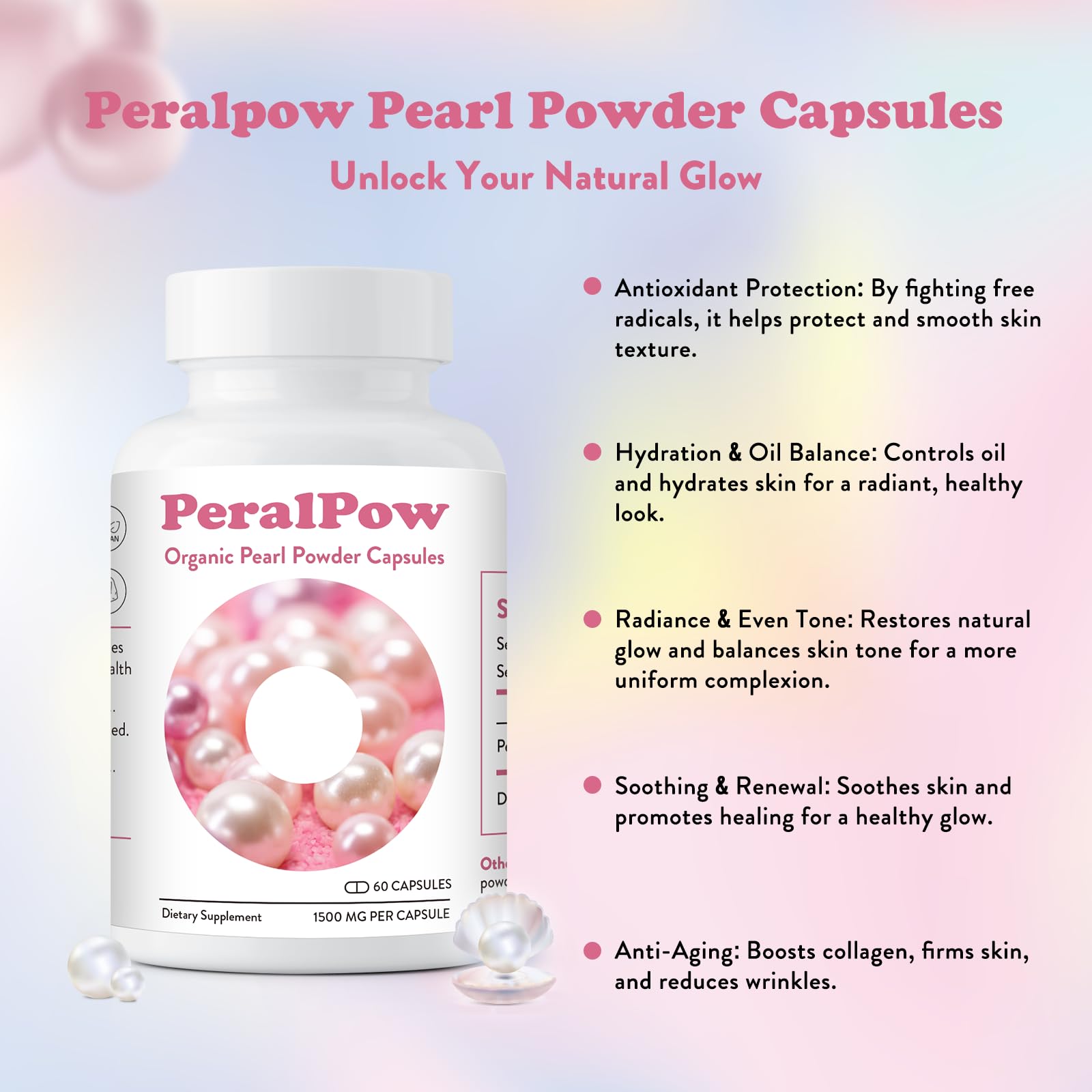 Peralpow Pearl Powder Capsules side view showing capsule details