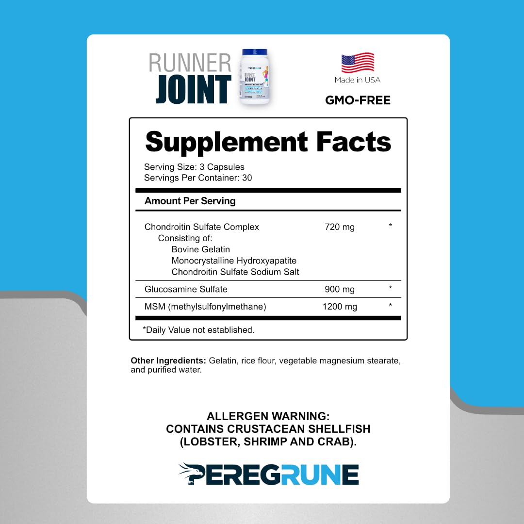 PEREGRUNE Joint Support Supplement side view showing label details