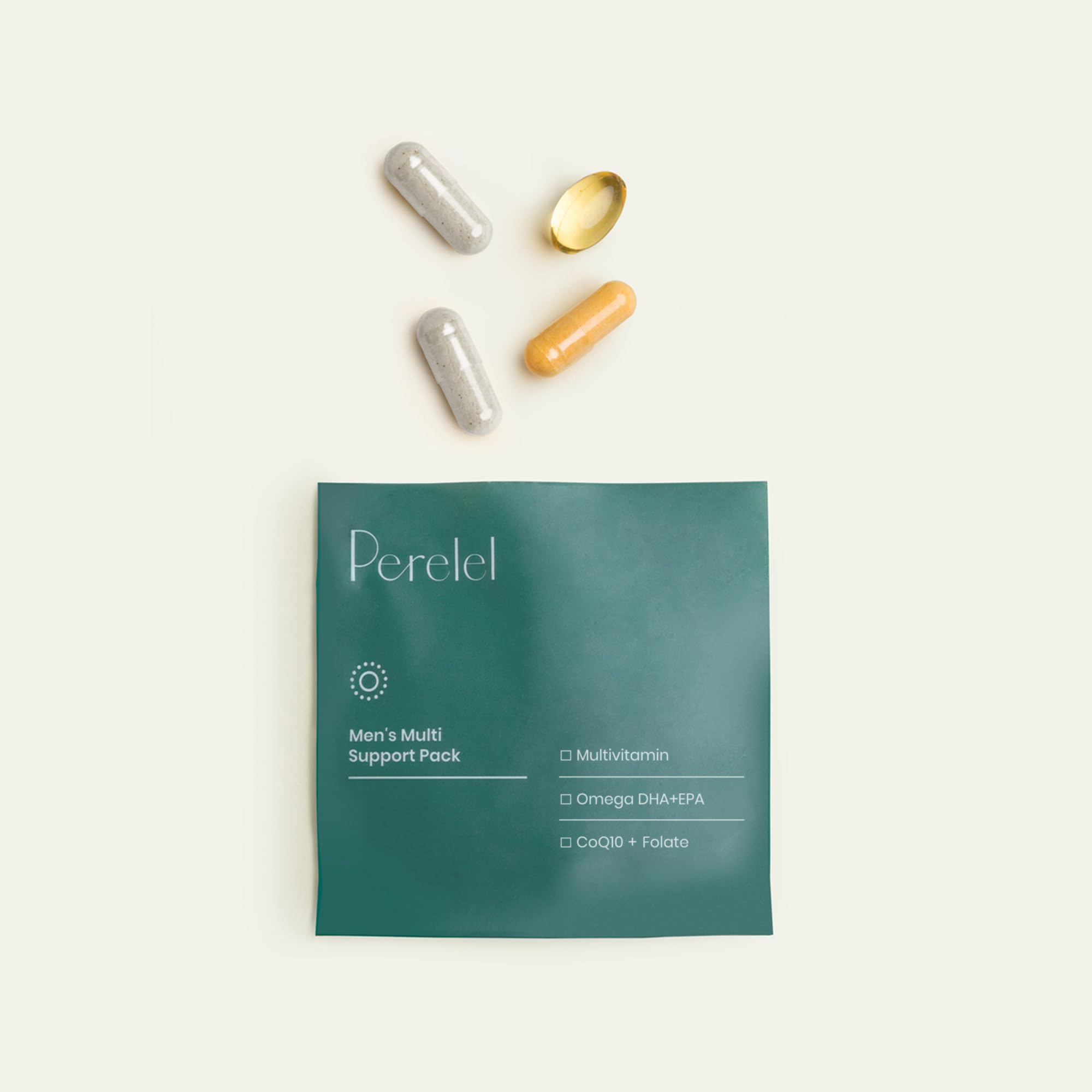 Perelel Men's Multi Support Pack packaging with nutritional information