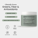 Perelel Synbiotic Greens Powder 222g scoop with acai berry flavour