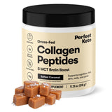 Perfect Keto Collagen Powder 319g front view with chocolate flavour