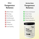 Perfect Keto Exogenous Ketones Vanilla 191g mixed in coffee