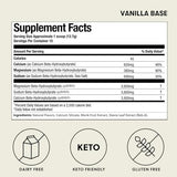 Perfect Keto Exogenous Ketones Vanilla 191g serving suggestion in a glass