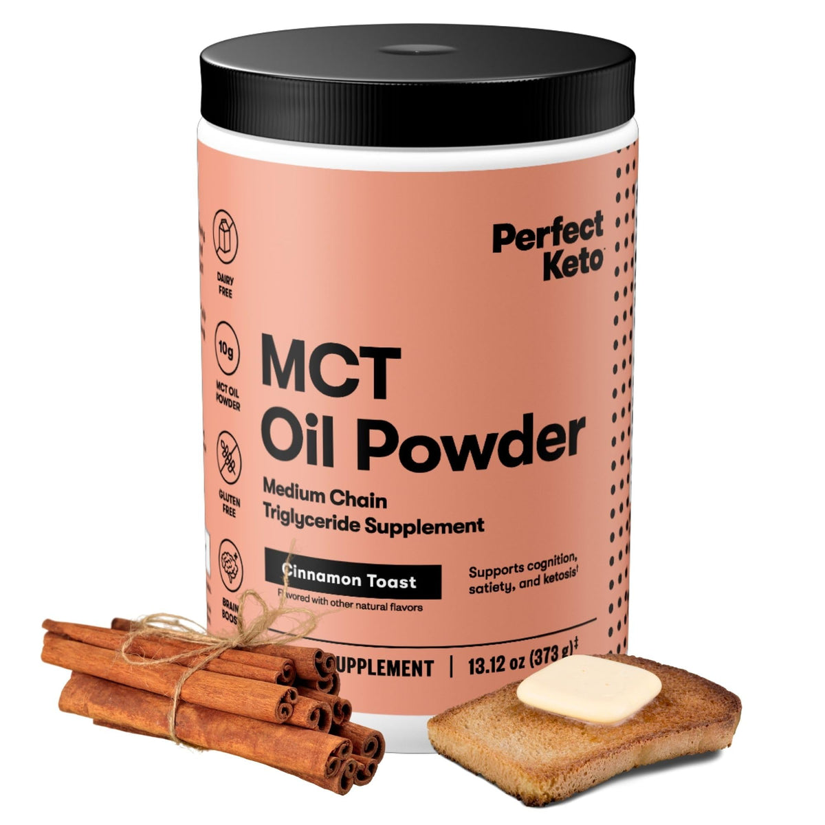 Perfect Keto MCT Oil 458g front view with label