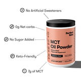 Perfect Keto MCT Oil 458g label close-up