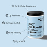 Perfect Keto MCT Oil Powder 318g mixed in coffee