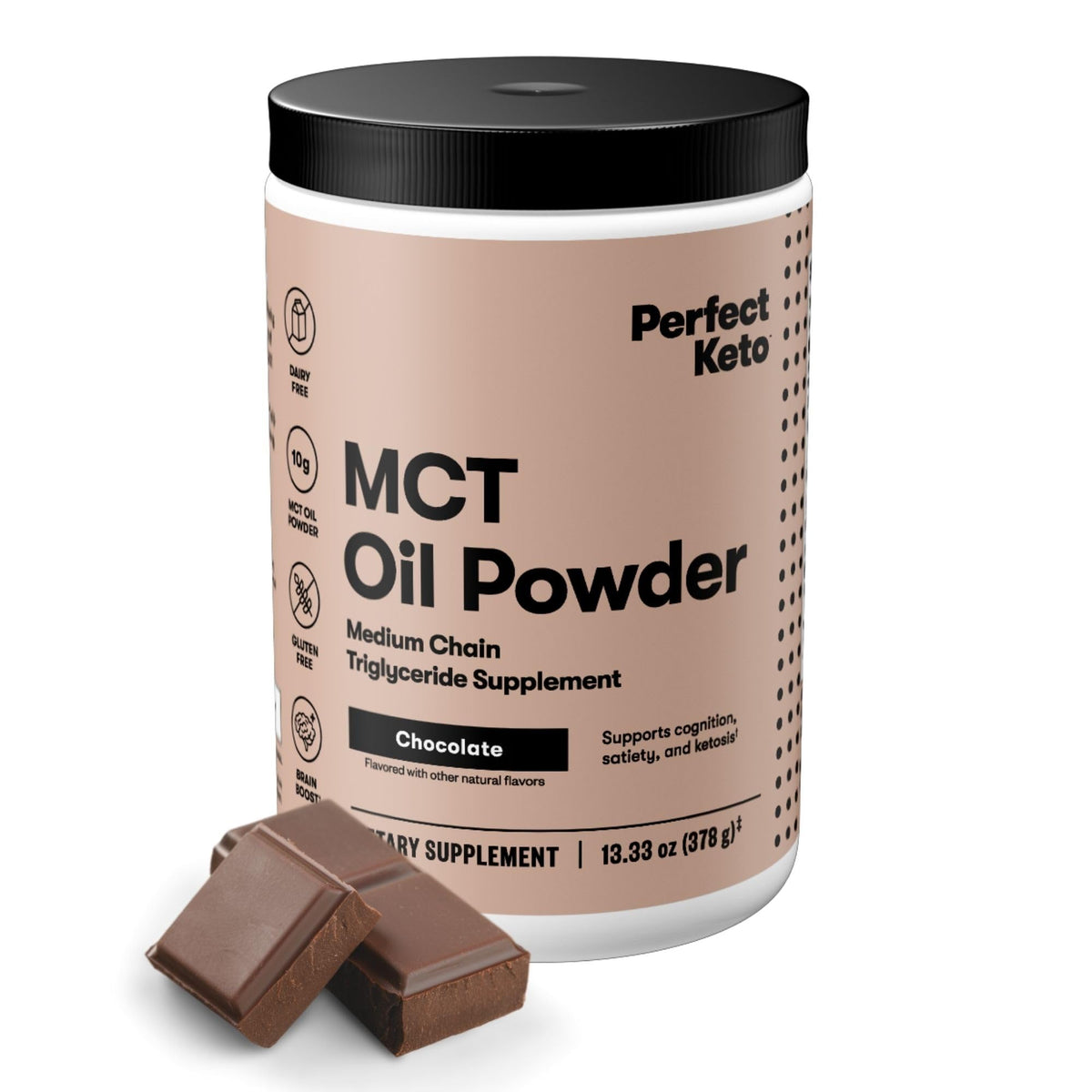 Perfect Keto MCT Oil Powder front view packaging