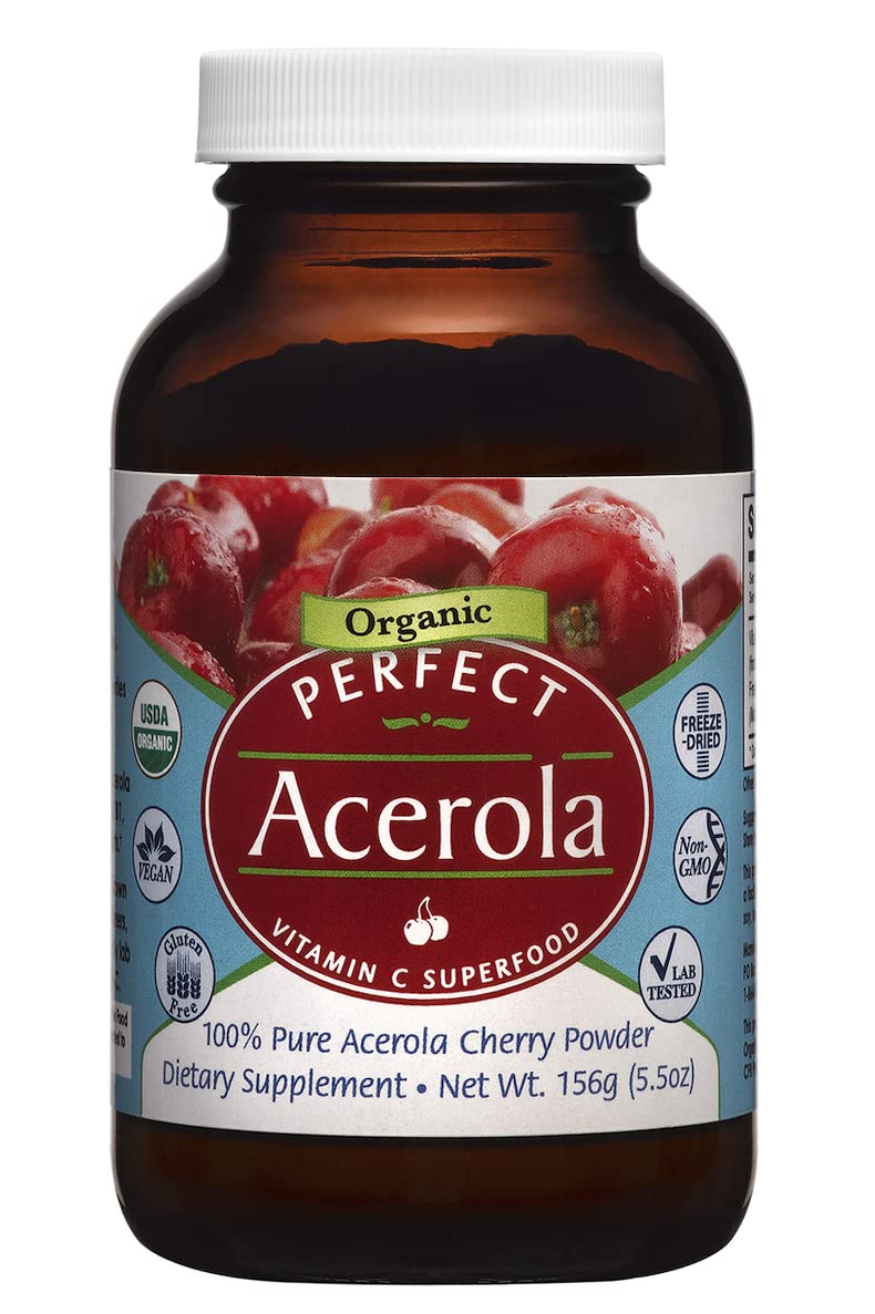 Perfect Supplements Acerola Cherry Powder 340g front view