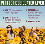 Perfect Supplements Beef Liver Capsules close-up of capsules