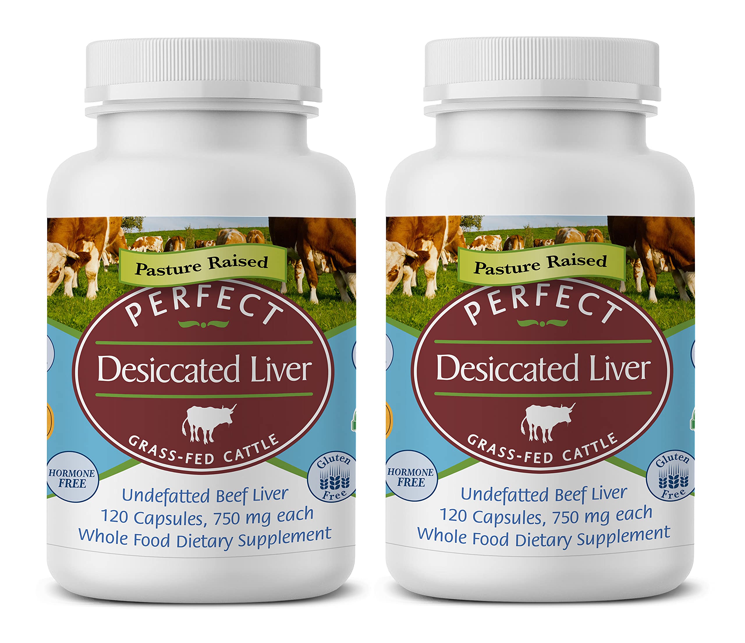 Perfect Supplements Beef Liver Capsules front view